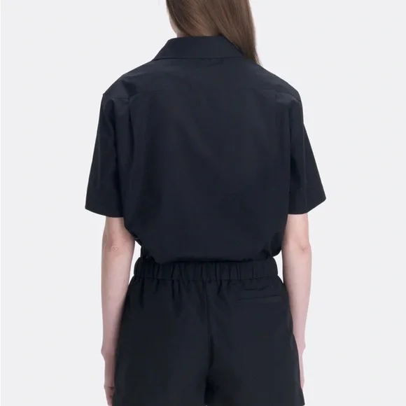 Renggli Short Sleeve Poplin Shirt In Ink Size Extra Small - Picture 3 of 11